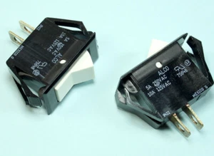 2pcs Alco White Rocker Switch SPST, 10A, 125VAC, 5A @ 250VAC Panel Mount - Picture 1 of 1
