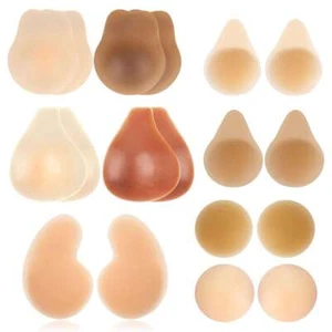 Reusable Self Adhesive Ultra Thin Silicone Nipple Cover Invisible Bra Pasties - Picture 1 of 39