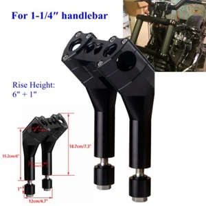 1-1/4" Clamping 6" Handlebar Riser For Harley Softail '18-Up FLFB FLSL FXBR FXLR - Picture 1 of 6