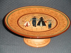 Vintage Pennsbury Pottery Folk Art Amish Cake Plate 11" HTF Excellent Condition - Picture 1 of 5