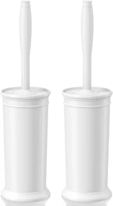 Toilet Brush and Holder 2 Pack, Toilet Bowl Brush with Extra Long Handle, Toilet - Picture 1 of 7