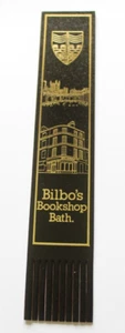 Bilbo's Buchhandlung Bad Vintage schwarz Leder Lesezeichen - Bild 1 von 2