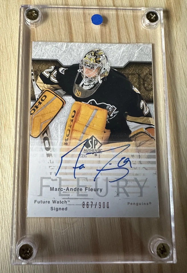 2003-04 Upper Deck SP Authentic #153 Marc-Andre Fleury FWA Future Watch - Image 1 of 2