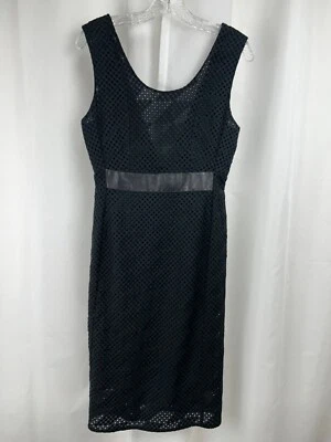 Vestido Lápiz Disfraz Nacional Italia Negro Ojales Encaje Talla 42 (US 6) Foto 1 de 4