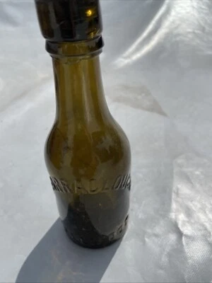 Vintage C. Barraclough Of Follifoot Yorkshire Brown Glass Bottle - Image 1 of 4