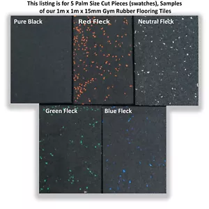 15mm GYM RUBBER TILE SWATCH SAMPLE PACK- PREMIUM GRADE - Picture 1 of 1