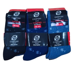 6 Paar Damen Thermo Socken Warme Wintersocken Dick NEU Ohne Gummi - Bild 1 von 1