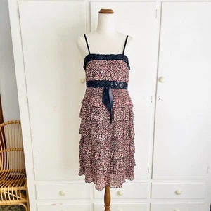 Womens leopard pint layer 1920's flapper style dress Size M L - Picture 1 of 9