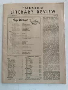 California Literary Review Frühjahr 1953 Publikation Journal Wettbewerb - Bild 1 von 8