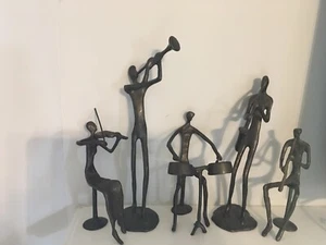 Modern Iron/bronze Musical Instrumentalist Scultures - Picture 1 of 11