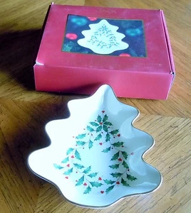 Plato de caramelos Lenox Holiday Tree americano por diseño - nuevo en caja - Imagen 1 de 4