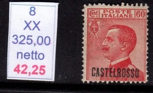 Castelrosso Michetti e Floreale soprastampati 60 c nuovi gomma integra - Picture 1 of 1