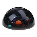 3D Crystal Ball Paperweight for Desk with Eight Planets Model, Colorful Lighted