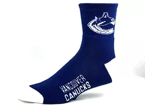 Vanvouver Canucks Hockey Navy & White Deuce Quarter Socken - Bild 1 von 1