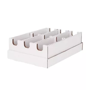 Bundle of 10 BCW Corrugated Cardboard 6 Cell Trading Card Cargo Storage Boxes - Picture 1 of 9