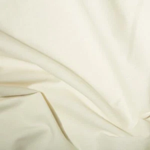 Material de tela de popelina artesanal de vestido de polialgodón liso - CREMA - Imagen 1 de 1