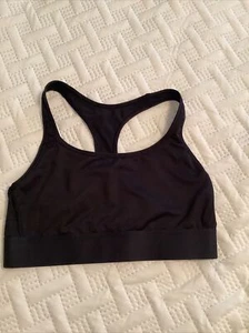 Victoria’s Secret Sports Bra Black The Player Size Med M No Padding No Underwire - Picture 1 of 6