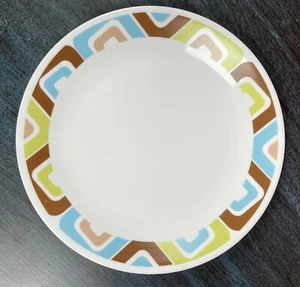 Set of 4, Corelle, Squared pattern, Dinner plates *Read* - Picture 1 of 5
