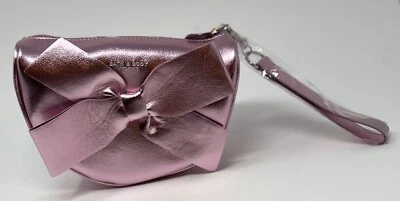 BATH & BODY WORKS BOLSA DE BELEZA MAQUIAGEM ARCO ROSA METÁLICO BOLSA MOEDA COSMÉTICA CLUTCH - Imagem 1 de 4