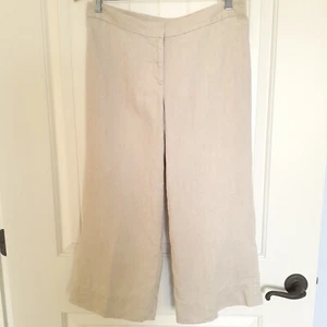 J. Jill Linen Blend Wide Leg Crop Pants w/Metallic in Flax Shimmer Size 6 - Bild 1 von 10