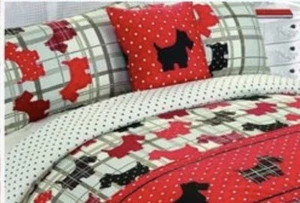 Scottie Dog 4-teiliges Bettset Einzelbett Komplettbett in einer Tasche - Bild 1 von 8