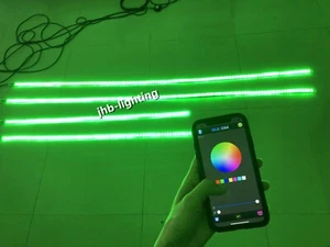 2pcs 4FT+2pcs 6.5FT SET Double Row RGBColor Bluetooth Underglow Strips Light KIT - Picture 1 of 12
