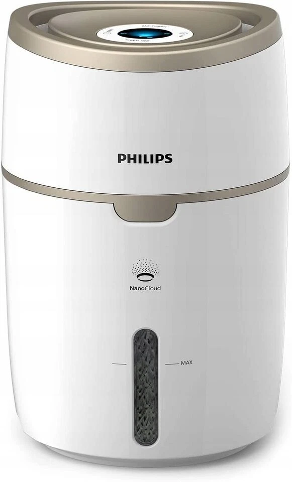 Philips Series 2000 HU4816/10 Luftbefeuchter - 4L, Weiß/Champagner