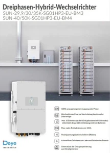 Inversor solar híbrido trifásico de alto voltaje Deye Sun 50KW 50000 vatios - Imagen 1 de 8