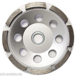 "Rueda de copa de diamante premium de una sola fila de 4,5"" para molienda de piedra de concreto 7/8""-5/8" - Imagen 1 de 4