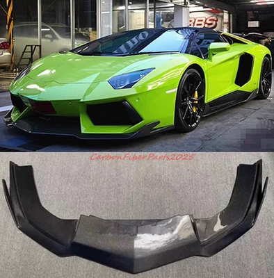 Divisor de parachoques delantero estilo RZ carbono real para Lamborghini Aventador LP700 Foto 1 de 4