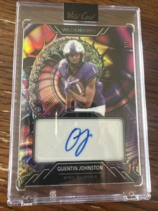 2023 Wild Card Chrome Quentin Johnston Auto 1/1 - Picture 1 of 2