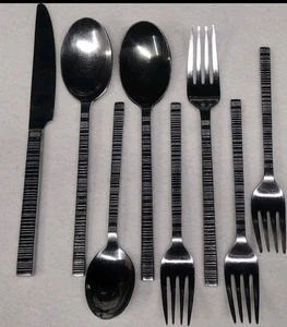 Hampton Silversmiths Azur Flatware Lot 8 pc - Picture 1 of 2