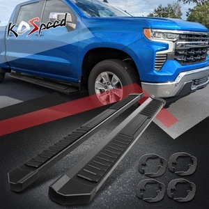 6" Flat Running Boards for Silverado Sierra 1500 2500 3500 HD Crew Cab 2019-2024 - Picture 1 of 9