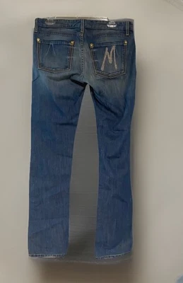 Женские узкие джинсы GUESS от Marciano из синей джинсовой ткани с заклепками логотипом размер 30 - Изображение 1 из 4