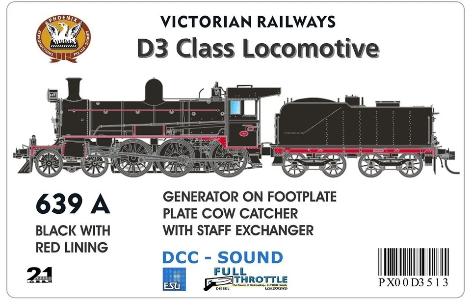 SDS Models VR D3 Steam Locomotive #639 (A) - DCC/Sound - image 1 of 1