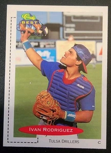 1991 Classic Best Ivan Rodriguez RC #136 Drillers Rangers Rookie B9:20 - Foto 1 di 2
