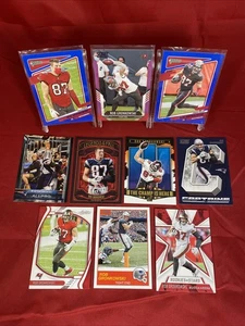 ROB GRONKOWSKI SP Lot (10) Blue Purple HELMET OFF NFL Card ROOKIES PATRIOTS BUCS - Picture 1 of 12