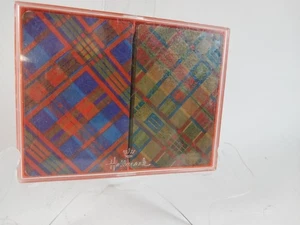 Tarjetas de juego de doble baraja HALLMARK Bridge en estuche de plástico tarjetas a cuadros años 70 - Imagen 1 de 7