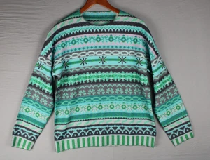 Maglione natalizio uomo verde natalizio multicolore felpa *guarda la taglia* - Foto 1 di 15