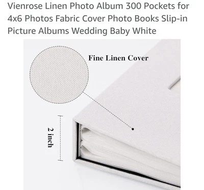 Álbum de fotos 300 bolsillos para fotos 4x6 cubierta de tela libros de fotos M1 Foto 1 de 4
