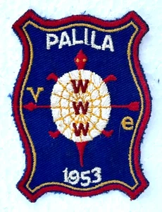 Odd Shape OA PATCH  1953 PALILA Camp - Area / Region 5E  CONCLAVE / CONFERENCE - Picture 1 of 3