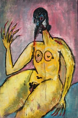 Pintura Modernista RESUMEN FIGURA EXPRESIONISTA Arte Moderno MONSTER FOLTZ $ Foto 1 de 4