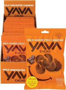 YAVA Wild-Harvested Cashews Cacao 35g (Pack of 10) - Foto 1 di 4