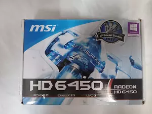 MSI AMD Radeon HD 6450 2GB DDR3 DVI HDMI VGA Graphics Card R6450-2GD3H/LP - Picture 1 of 9