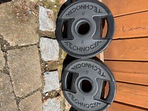 Pair 5kg rubber weight plates
