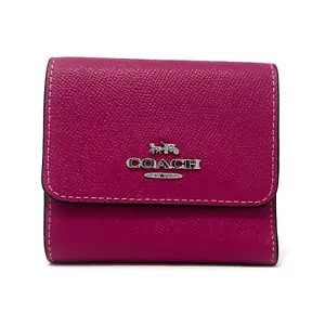 Coach kleine dreifach faltbare Geldbörse in Cerise Pink Leder CF427 neu mit Etikett - Bild 1 von 5
