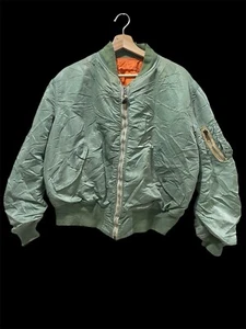 Vintage Alpha Industrie Military Flight Bomber MA-1 Flying Jacket Us Army 80’s - Picture 1 of 8
