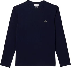 Lacoste Men's Long Sleeve Jersey Pima Crewneck T-Shirt, Navy Blue, XL - Picture 1 of 2