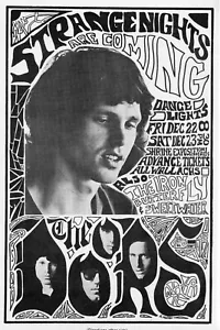 Vintage R. Mecker December 22nd THE DOORS Stranger Nights Concert Flyer Photo - Picture 1 of 1