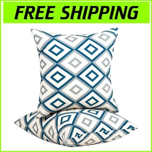 Durable Outdoor Pillows 18"x18" - Waterproof & Fade-Resistant Couch Cushions - Picture 1 of 8